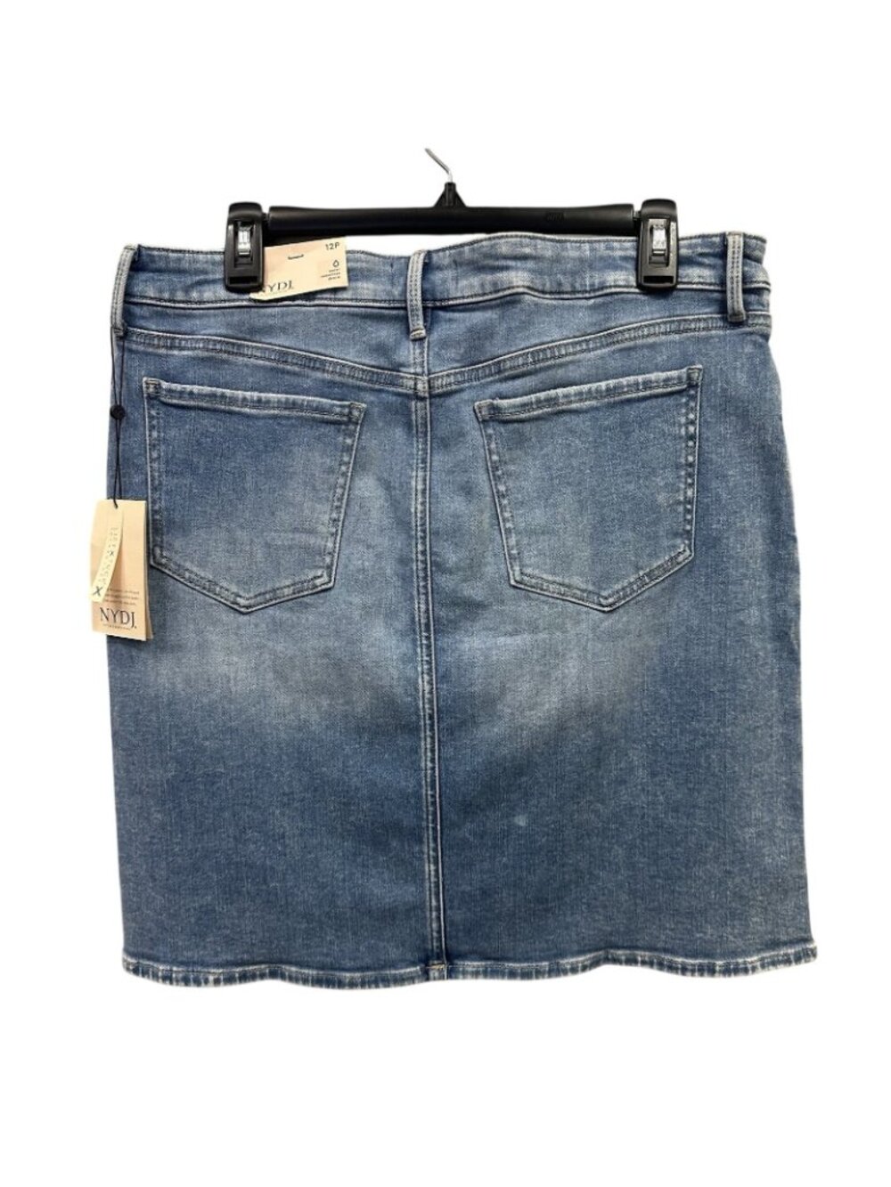 NYDJ Women's Size 12P Quinta 5 Pocket Stretch Denim Jean Skirt Just Above Knee - Picture 2 of 9